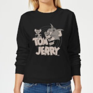 Tom & Jerry Circle Women's Sweatshirt - Black - XS - Black