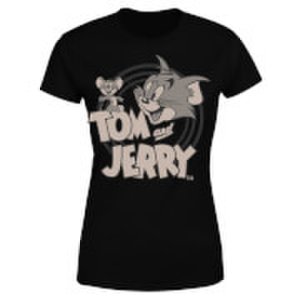Tom & Jerry Circle Women's T-Shirt - Black - XS - Black