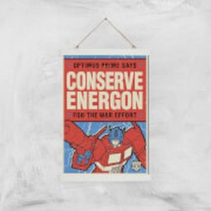 Transformers Conserve Energon Poster Art Print - A3 - White Hanger