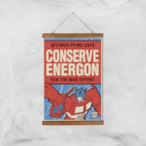 Transformers Conserve Energon Poster Art Print - A3 - Wooden Hanger