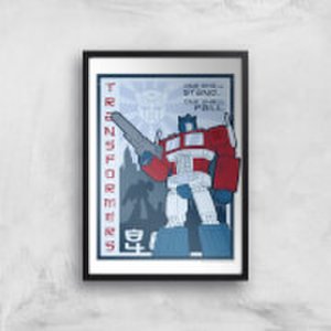 Transformers One Shall Stand Poster Art Print - A3 - Black Frame