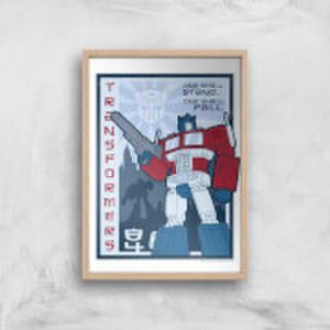Transformers One Shall Stand Poster Art Print - A4 - Wooden Frame