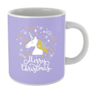 Unicorn Christmas Head Mug