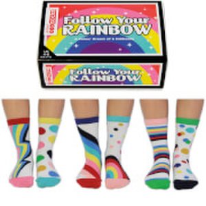 United Oddsocks Women's Follow Your Rainbow Socks Gift Set (UK 4-8)
