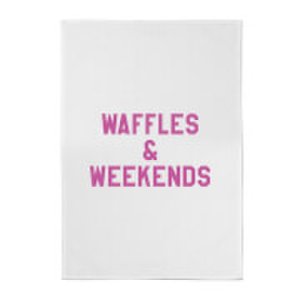 By Iwoot Waffles and weekends cotton tea towel