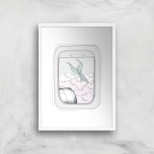 Window Seat Art Print - A2 - White Frame