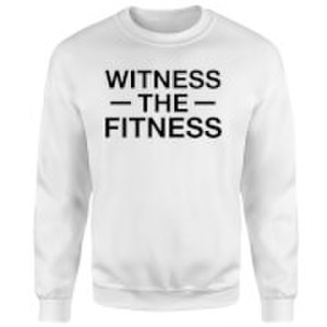 Mens Slogan Collection Witness the fitness sweatshirt - white - s - white