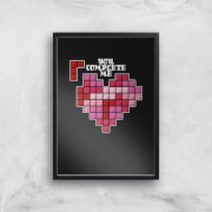 By Iwoot You complete me art print - a2 - black frame