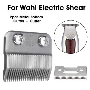 2pcs Sliver 2 Hole Clipper Blade Cutter Metal Bottom Cutter For Wahl Electric Shear Hair Clipper Trimmers For Barber Home Use