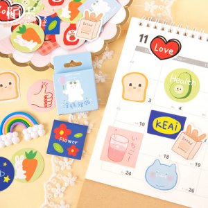 45 Pcs/Box Cute cartoon doodle mini decoration paper sticker decoration DIY album diary scrapbooking label sticker