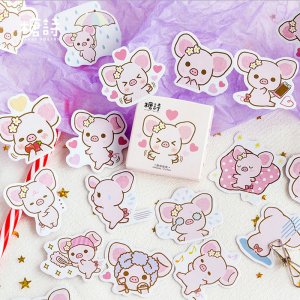 45 Pcs/lot Cute pink pig mini paper sticker decoration DIY album diary scrapbooking label sticker kawaii stationery