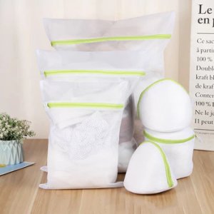 6 piece/set Zippered Foldable Polyester Laundry Bag Bra Socks Underwear Clothes Washing Machine Protection Net Mesh Bags