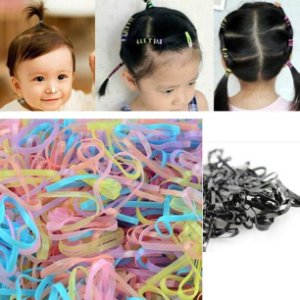Candy Color Kids Elastic Hair Rope Ponytail band ties girls hair accessories 150 rubber bands per pack wholesale loweat price