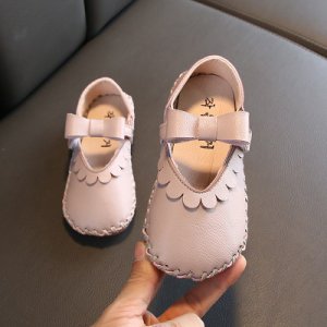Children Boys Girls Kids Loafers Shoes Solid Color Soft Bottom Breathable Casual pu Shoes Princess style Shoes for Sizes 21-36