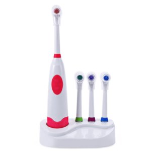 Electric Toothbrush Waterproof Battery Operated 1 Set New Design Dental Care Revolving Toothbrush Heads + 3 Nozzles Oral Hygiene