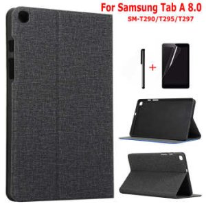 iBuyiWin Ultra-slim Shockproof Silicone Cover for Samsung Galaxy Tab A 8.0 SM-T290/T295/T297 8.0 Tablet TPU Case+Film+Pen