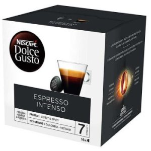 Intense espresso coffee 16 units Dolce Gusto. Original capsules