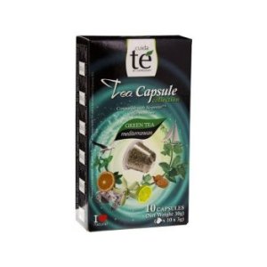 Mediterranean green tea, 10 capsules care compatible Nespresso tea