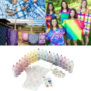 Non Toxic Fabric Tie Dye Kit Permanent Paint Party Supplies Accessories Textile Craft Colorful With Gloves One Step Making Art