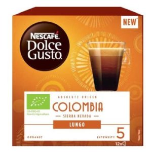 Origin Colombia Lungo, 12 organic and organic capsules Dolce Gusto