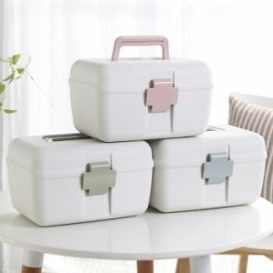Plastic First Aid Kit Medical Box For Kids Medicine Storage Box For Car Travel Portable Home Pharmacy Box Emergency Kits Case