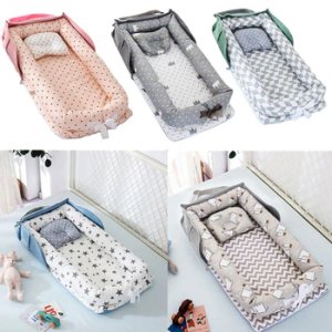 Portable Newborn Baby Sleep Nest Infant Travel Bed Crib Soft Anti-collision Breathable Cotton Lounger