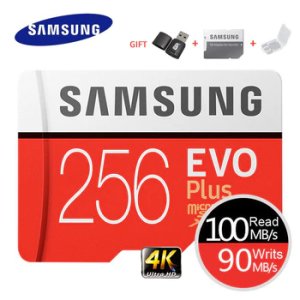 SAMSUNG Memory Card EVO Plus 4K Ultra HD Micro SD 256GB 128G 64GB Class10 MicroSD Card C10 UHS-I Trans Flash MicroSD Card