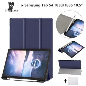 Shy Bear Case For Samsung Galaxy Tab S4 2018 10.5 T830 T835 SM-T835 Samsung S4 tab Pen-slot Protective Stand Cover Case+gift