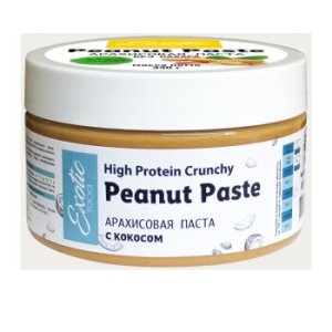 Sugar-free 100% natural peanut paste with coconut, 330g exotic food