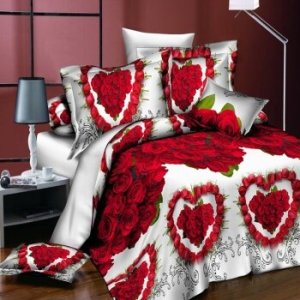 18 New Styles White Red Flower 3D Bedding Set of Duvet Cover Pillowcase Set Bed Clothes Comforters Cover Queen Twin No Quilt