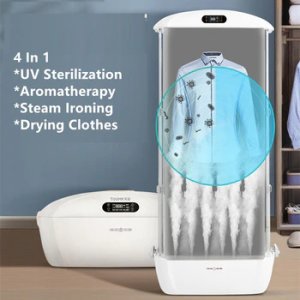 220V Foldable Electric Clothes Dryer Automatic Garment Ironing Machine 4 In 1 UV Sterilization Aromatherapy Steam Ironing Dryer