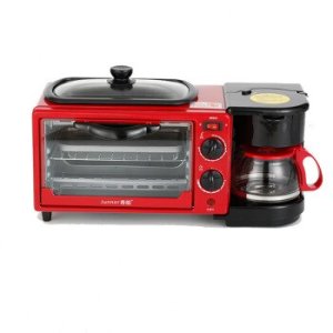 Coffee Omelet 4L 1050W Household Multi-Function Breakfast Machine Mini Electric Oven Bread Toaster Frying Pan Built-In
