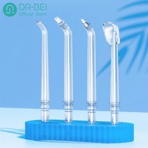 DR.BEI Water Flosser Nozzle Cleaning Replacement for F3 GF3 Oral Irrigator Dental Punch Nozzles 4 pcs Included Tongue Scraper