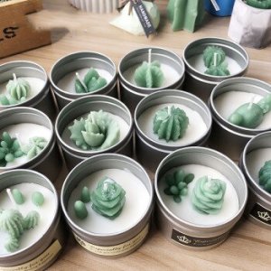 Small Size Succulent Plants Fondant Cake Silicone Mold Cactus DIY Aroma Gypsum Plaster Silicon Mould Candle Molds