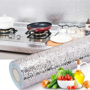 Thick Waterproof Moisture-proof Kitchen Aluminum Foil Self-adhesive Large Drawer Pad Oil-proof Paste Oil Stickers Kitchen Tools