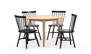 ILSBO/HASSLÖ Matgrupp 4 stolar svart