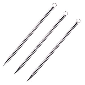 1/4pcs Silver Blackhead Comedone Acne Blemish Extractor Remover Cosmetic Tool 8 cm Stainless Needles Remove Tool Wholesale