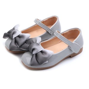 1 Pair Children Girls Princess Shoes Bowknot Anti-slip Breathable PU Fashion for Party 2019 Fashion Kids Girls Shoes