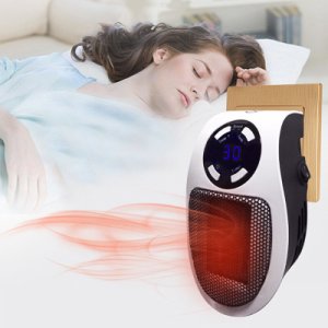 1 PC Electric Wall Heater Mini Plug-in Warmer With Timer for Indoor Heating Any Place Adjustable Thermostat Overheat Protection