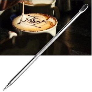 1 PC Magic DIY Cappuccino Coffee Flower Needle Portable Carved Stick Art Pen Coffee Art Needles For Kitchen Dining Bar