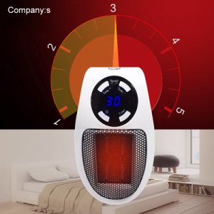 1 PC Mini Plug-in Warmer With Timer Electric Wall Heater for Indoor Heating Any Place Adjustable Thermostat Overheat Protection