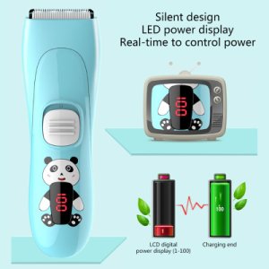 1 SET Baby Hair Clipper Mute Razor Electric Rechargeable Infant Child Shaving Head Device Household
