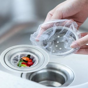 100 Pcs Kitchen Anti-Clogging Sink Filter Sewer Water Strainer Washing Dishes Vegetables Drain Residue Filter Garbage Bag