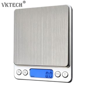 1000g/ 0.1g LCD Electronic Kitchen Scales Stainless Steel Digital Precision Jewelry Scales Weighing Device with Backlight