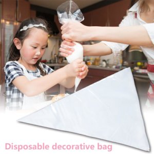 100Pcs Plastic Pastry Bag Piping Bags DIY Fondant Cake Cream Pastry Sauce Dessert Sealed Decorating  Disposable Supplies