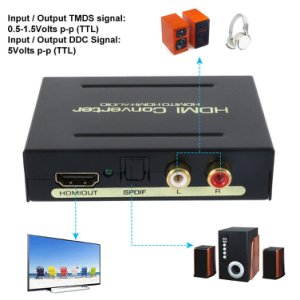 1080P Extended Converter SPDIF Splitter Signal Accessories Extractor HDMI To HDMI Video Repeater Optical Audio HDTV