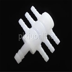 1pc Sale K926 White Plastic 8mm Single-way 4.8mm 6ways Air Pump Silicone Tubing Cross Joints Free Shipping France USA