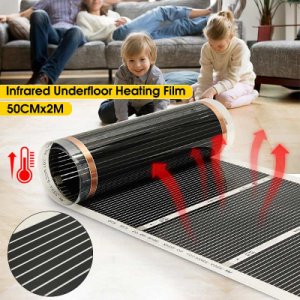 1pcs AC 220V Far Infrared Home Floor Heating Film Building Underfloor Heating Electric Floor Warming Warm Mat Carbon Film Heater