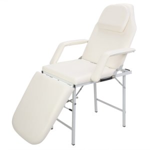 2 in1 Portable Adjustable Dual-Purpose Barber Chair Bed White For Adult 72.83x32.28x28.74 Inch E2S