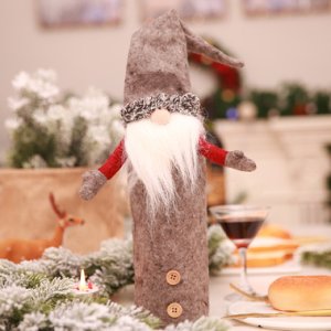 2018 Christmas Decoration Santa Claus Elf Bottle Covers Festival New Year Dinner Party Christmas Decorations for Home